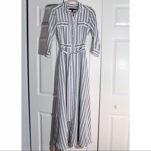 Banana Republic Silk Striped Maxi Dress